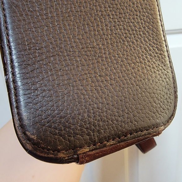 Brighton Cher Brown Patent Faux Crocodile-Embossed Leather Shoulder Bag - Picture 6 of 6